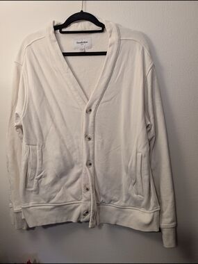 Goodfellow & Co Men's Off-White Button Cardigan